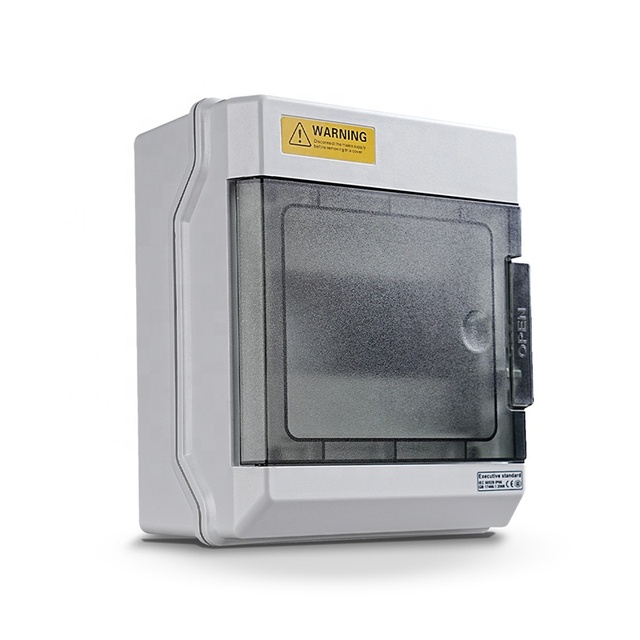 Economical Power Box Single Phase Three Phase 6 Way Din Rail Type 110V 220V IP66 Electrical Distribution Box With Lock Design