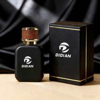 Flacon de parfum en verre vide noir à sertir, formes carrées plates personnalisées, 50 ml, 30 ml, 100 ml, avec emballage en boîte