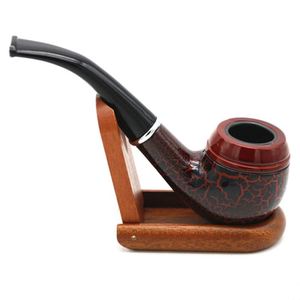 La fabbrica vende all'ingrosso tubi per fumatori in legno portasigarette in acrilico per pipa da tabacco in resina rossa Vintage - Product Image 1