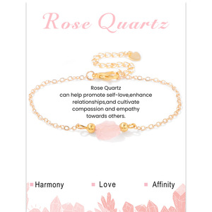 Bestone Handmade Wholesale Irregular Natural Crystal Chakra Stone <strong>Bracelet</strong> Rose Quartz Amethyst <strong>Beads</strong> <strong>Bracelet</strong> - Product Image 3