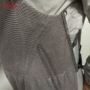 Tablier sans manches en maille de chaîne en acier inoxydable 316L, résistant aux coupures, écologique et tendance, pour boucher et transformation de la viande - Product Image 4
