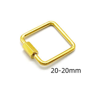 Mosqueton à vis en acier inoxydable géométrique, fermoirs à clips, porte-clés, crochet durable, breloques de verrouillage, porte-clés, bijoux DIY - Product Image 6