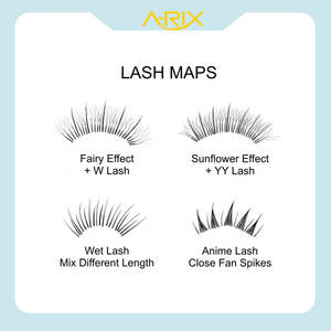 A-RIX นวัตกรรมแผ่นแม่แบบสำเร็จรูปที่ช่วยลดเวลาในการต่อขนตาอนิเมะได้อย่างมาก  3 ความยาวผสมผสานเป็นธรรมชาติ - Product Image 6