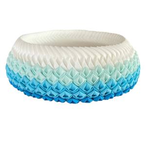 Krathong artisanal thaïlandais en tissu floral pour cérémonie et décoration intérieure – Disponible en plusieurs couleurs et tailles, ajoutant une touche d'élégance. - Product Image 6