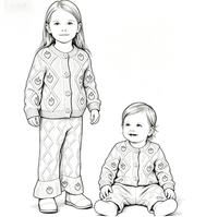 Ensemble de vêtements pour enfants en coton doux tricoté OEM ODM, ensemble personnalisé avec broderie de fraises, cardigan et pantalon évasé, vêtements pour bébés filles