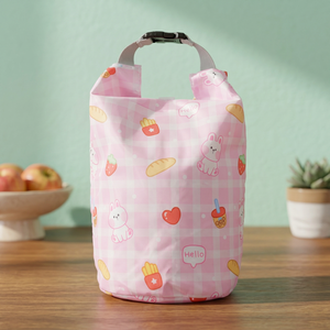 Pastel Purple Custom Color Graphic Design Polyester Kids Lunch Bags - Product Image 1