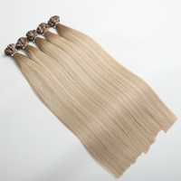 Extensions de cheveux Remy pré-collées en gros, pointes en K, double épaisseur, cheveux vietnamiens Remy, pointes plates, styles collés 12A, lisses, 18 pouces