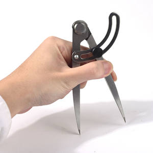 Compas de traçage pour le travail du bois, en acier au carbone, pour la définition des contours, la mesure et le dessin de cercles, outils de marquage pour le cuir - Product Image 4