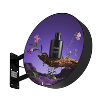 Écran LED circulaire double face haute définition P1.86 pour affichage vidéo extérieur, idéal pour la publicité en vitrine