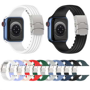 Nouveau bracelet en silicone pour Apple Watch Series, bracelet intelligent en silicone de sport, tendance et décontracté - Product Image 2
