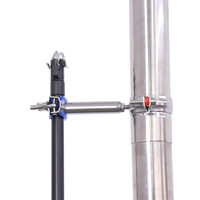 2023 nouveau support d'isolation de cheminée rétractable portable en acier inoxydable four extérieur cuisinière avec support sac de rangement