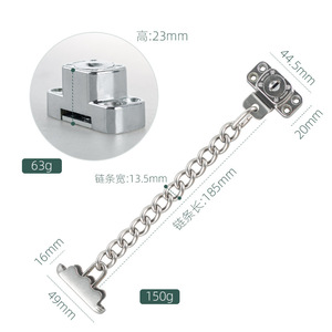 Chain <b>Window</b> <b>Lock</b> Stainless Steel Minimalist Design Easy Installation For <b>Sliding</b> Door And <b>Window</b> Security - Product Image 2