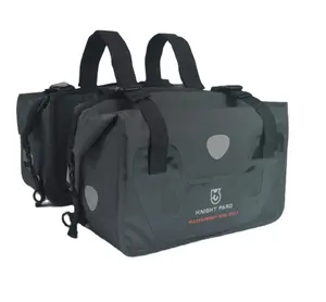 500D Pvc Soft Pannier Sacs Étanche Selle Sac Moto Side Bag pour Motocross Haute Qualité 50L Guangzhou OEM ODM Accepté