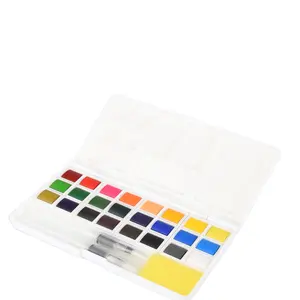 Wholesale 24Colors Solid Watercolor Aquarelle Watercolor Paints Set For Kids Painting