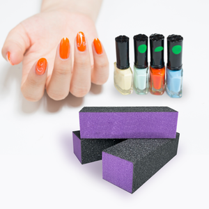 Bloque pulidor de uñas de EVA morado, de 2 lados, con forma rectangular para el cuidado de las uñas - Product Image 2