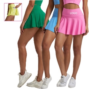 Custom Logo Hoge Taille Zachte Golf Tennis Skorts Meisjes Geplooide Atletische Golf Tennisrok Vrouwen - Product Image 1