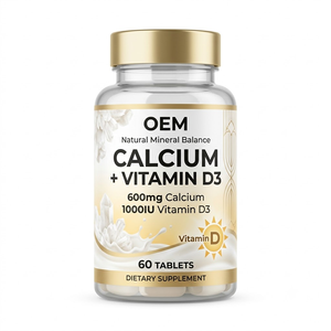 OEM ODM แคลเซียม วิตามินดี3 ชนิดเม็ด 600 มก. 1000IU 60 เม็ด อาหารเสริม แร่ธาตุสมดุล - Product Image 1