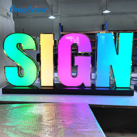 Letrero Luminoso LED para Exteriores con Logotipo de Empresa, Letrero Personalizado para Fachada de Negocio, Letrero Luminoso 3D para Tienda, Letrero para Edificio