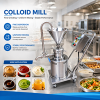 Broyeur Commercial en Acier Inoxydable 304/316L Certifié DIN/ISO pour Confiture de Fruits, Beurre de Cacahuète, Moulin Colloïdal, Machine à Broyer les Sauces 50-500kg/h