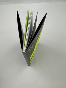 Flock kết thúc máy tính xách tay với cát kết cấu Giấy Khâu ràng buộc Tạp Chí sang trọng để viết màu đen bóng véc ni Bìa thiết kế - Product Image 4