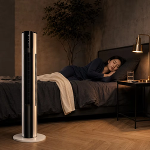 Ventilateur <span class=keywords><strong>tour</strong></span> personnalisé à faible bruit, peu encombrant, à vent naturel, avec écran LED de 46 pouces et oscillation à 90 degrés pour hôtel - Product Image 4