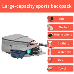 Mochila profesional impermeable para raqueta <span class=keywords><strong>de</strong></span> tenis para hombre con compartimento para zapatos y diseño portátil <span class=keywords><strong>de</strong></span> bolsillo húmedo/seco - Product Image 5