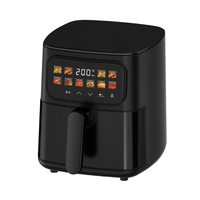 Bon marché, four freidora de aire tactile à panneau coloré à moteur efficace à arrêt automatique populaire, friteuse à air numérique électrique de 5l pour le ménage