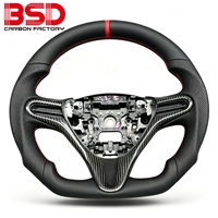 Volant personnalisé pour Honda Civic 8ème génération, peut être forgé en fibre de carbone ou fabriqué en cuir pleine fleur