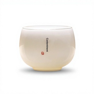Tasse Maîtresse en Céramique, Tasse Individuelle en Porcelaine Blanche, Service à Thé Domestique, Tasse à Thé Personnalisée avec Logo Prénom/Nom <span class=keywords><strong>de</strong></span> <span class=keywords><strong>Famille</strong></span>, Origine Dehua, Style Minimaliste Moderne - Product Image 1