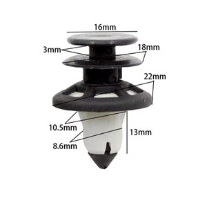 Car Door Panel <b>Clip</b> Fastener Black And White Plastic 16mm 22mm For Chrysler Dodge Jeep Replacement Part - Product Image 1