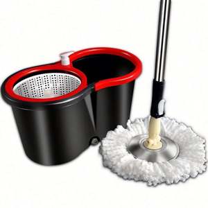 ชุดถังปั่นม็อบเหล็กแบบแฮนด์ฟรี 4 ด้าน พร้อมหัวหมุนได้ 360 องศา ด้ามจับยืดหดได้ ความจุสูง สำหรับทำความสะอาดบ้าน - Product Image 3