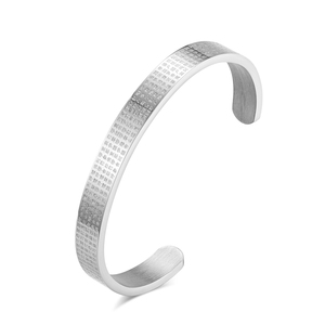 Pulsera de Acero Inoxidable con Incantaciones de la Gran Misericordia al Estilo Chino, Maha Karuna Dharani - Product Image 6