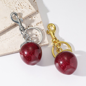 Llavero con Colgante de Manzana de Resina Roja, Estilo Dulce y Lindo, de Moda, Accesorio para Bolso, Regalo para Niña, Joyería, Venta Caliente 2026 - Product Image 1
