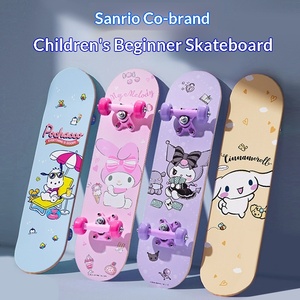 Patineta de Doble Empuje para Niños Principiantes de 6 a 12 Años, Diseño de <span class=keywords><strong>Kuromi</strong></span>, Material ABS, 24 Pulgadas - Product Image 1