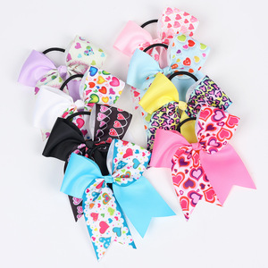 Fascia per capelli dolce di san valentino fascette per capelli per ragazze fiocchi elastici elastici elastici accessori per capelli per bambini - Product Image 2