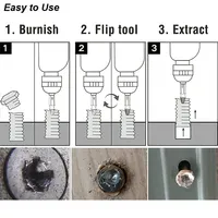 Juego de Extractores de Tornillos Dañados, Brocas HSS de Grado Medio, Extractor de Tornillos Rotos o Desgastados, Kit Pequeño para Extraer Fácil y Rápidamente, Estuche de Plástico