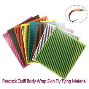 Mouche attachant des piquants de corps de paon synthétiques 1.5mm de large enveloppement de corps Poly Quill feuille piquée <span class=keywords><strong>nymphe</strong></span> Bug mouche attachant le matériel - Product Image 3