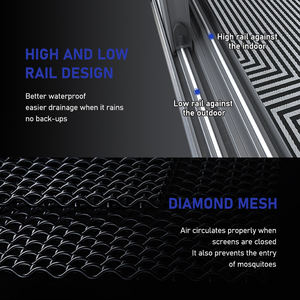 חלון אלומיניום תלת-מסלול eehe עם מסך צר סגסוגת אלומיניום קצה צר חלון הזזה - Product Image 4