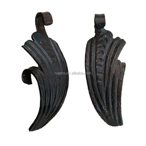 Ferro battuto forgiato fiori in ghisa foglie-stile moderno facilmente assemblato opere metalliche Decorative per finestre scale - Product Image 3