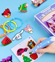 Stylo d'impression 3D 1,75 mm PLA et filament en acier inoxydable, stylo de dessin automatique pour enfants, longueur 9 m, cadeau d'anniversaire ou de la Fête des Enfants