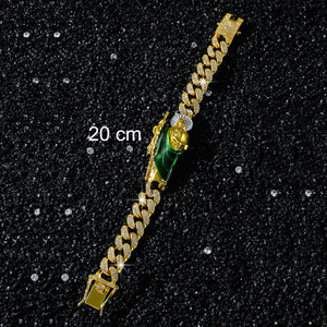 Nueva Pulsera de Cadena Cubana de 12mm con Diseño Hiphop, Personalidad Única y Estilo Moderno, Chapada en Oro y Plata, Joyería al por Mayor - Product Image 6