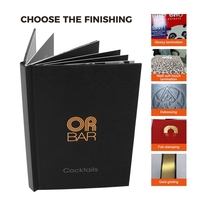 Service d'impression de menus personnalisés grand format avec logo, livrets, catalogues et brochures à couverture rigide pour restaurants