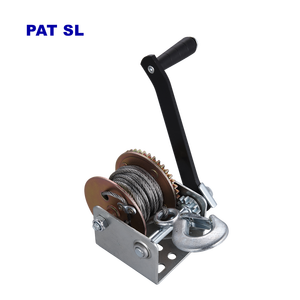 高品质迷你手动便携式单向手动绞车800磅手摇小绞车，带钢丝绳，带彩色镀锌齿轮 - Product Image 2