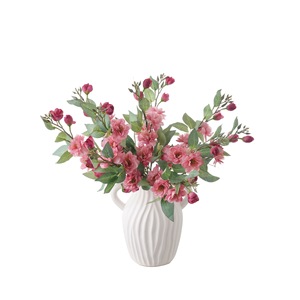 Bouquet de camélias artificiels Xiangmanlang, fleurs blanches, roses, rose clair, couleur champagne, pour la décoration de la maison et des mariages - Product Image 5
