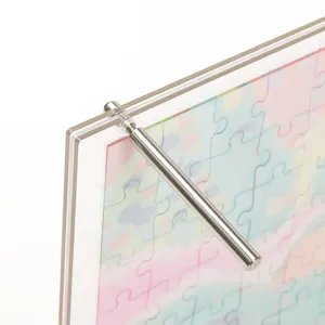 Decorazione all'ingrosso Souvenir frigo magneti trasparente acrilico cornice per foto con magnetico