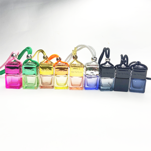 8ml vuông chai cho treo xe làm mát không khí Nước hoa Mặt dây chuyền Rỗng kính xe khuếch tán chai - Product Image 2