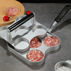 Factory Price Patty Maker Hamburger Mold Press Food Grade Metal Non-Stick Eco-Friendly Burger <b>Meat</b> Press - Product Image 2