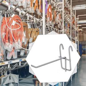 ตะขอแขวนโชว์สินค้าพลาสติก ตะขอแขวนผนังแบบตะแกรงสำหรับโชว์ถุงเท้า ตะขอแขวนผนังแบบกริด ตะขอแขวนอุตสาหกรรมแบบเบา - Product Image 5