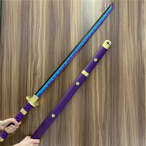 10 Styles 104CM Cosplay 1:1 Anime Kozuki Oden Yamato violet épée arme Katana sécurité lame Anime samouraï épée jouet - Product Image 5