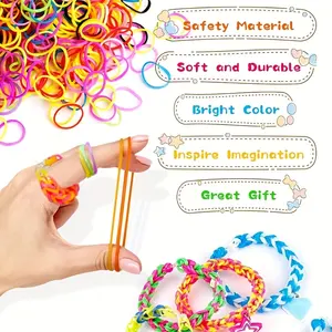 Fashion Crazy Fun Cheap DIY Small Loom Rubber Band for Bracelet with Box and Charm